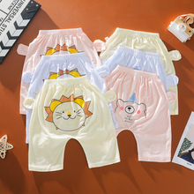 80S兰精莫代尔婴幼儿裤子夏季薄款宝宝短裤大PP裤七分裤小童睡裤
