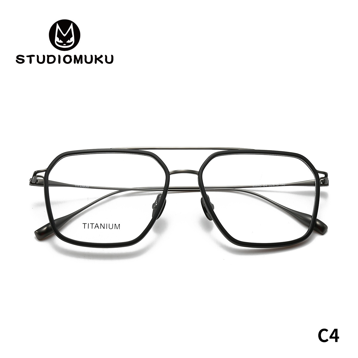 STUDIOMUKU gafas de madera cool para satisfacer a los grandes de la moda con un temperamento encantador de gafas de doble haz.
