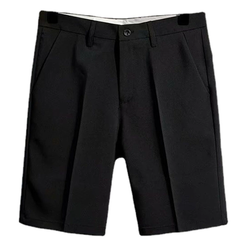 Летние мужские костюмные шорты Прямые повседневные брюки Узкие брюки с пятью точками в Корейском стиле Модные брюки с окунанием в гонконгском стиле в японском стиле