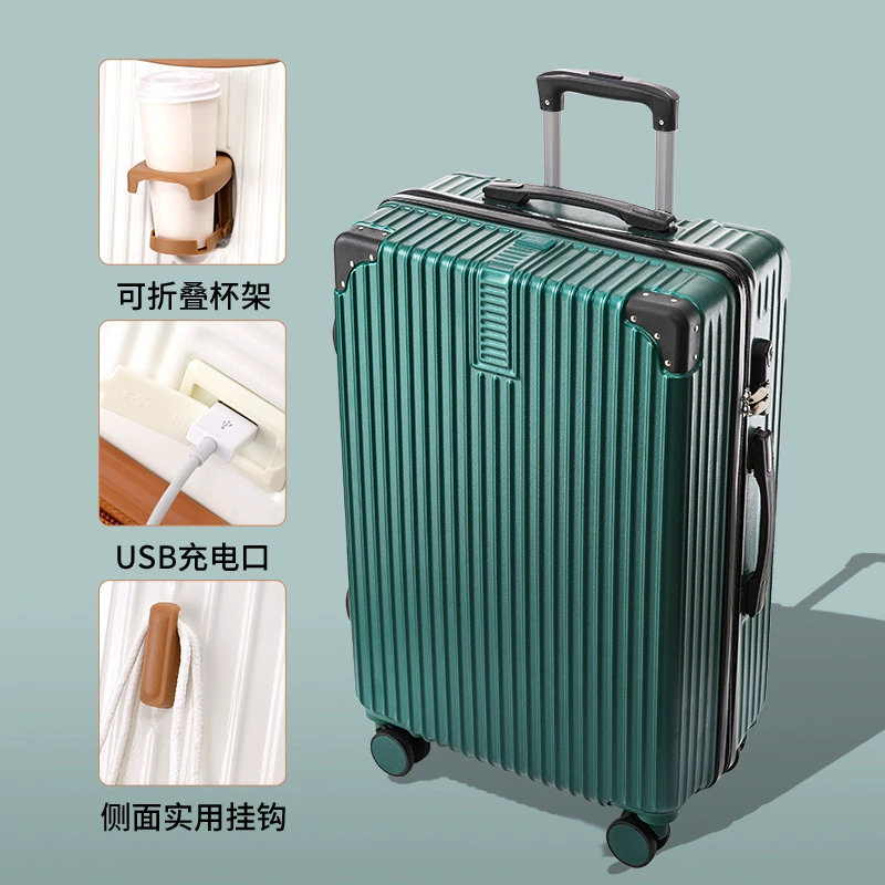 Capacious suitcase, durable box with zipper