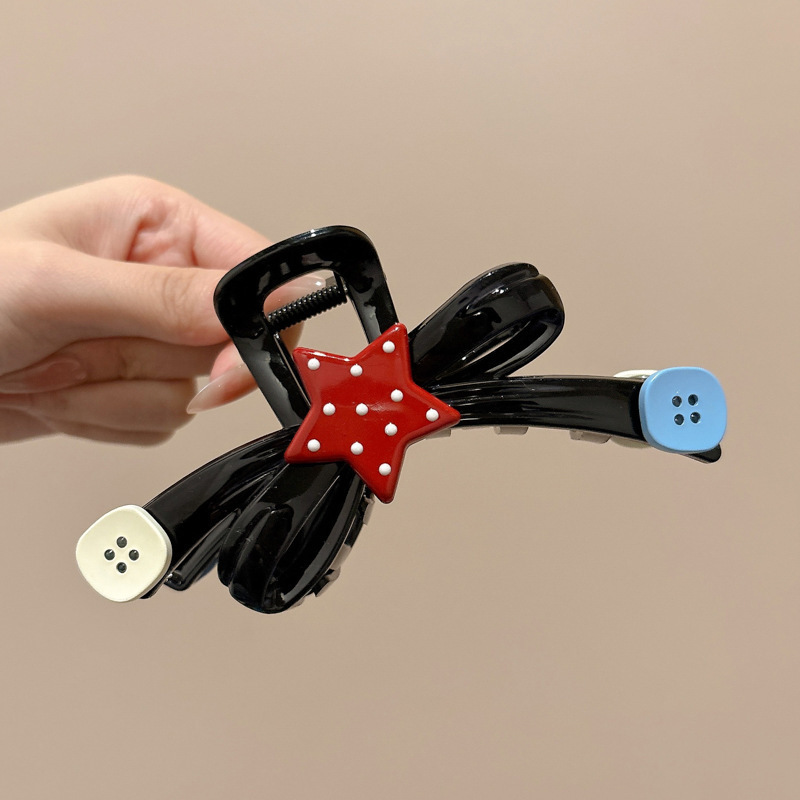2025 nuevo clip de agarre de amor para mujer, gran volumen de cabello, horquilla, horquilla de tiburón de alta calidad, horquilla de tiburón, accesorios de principios de primavera