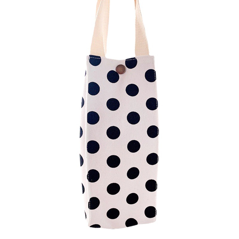 Simple dot lienzo termo cubierta de la taza cubierta protectora universal hervidor de agua bolso de leche taza de té bolsa portátil