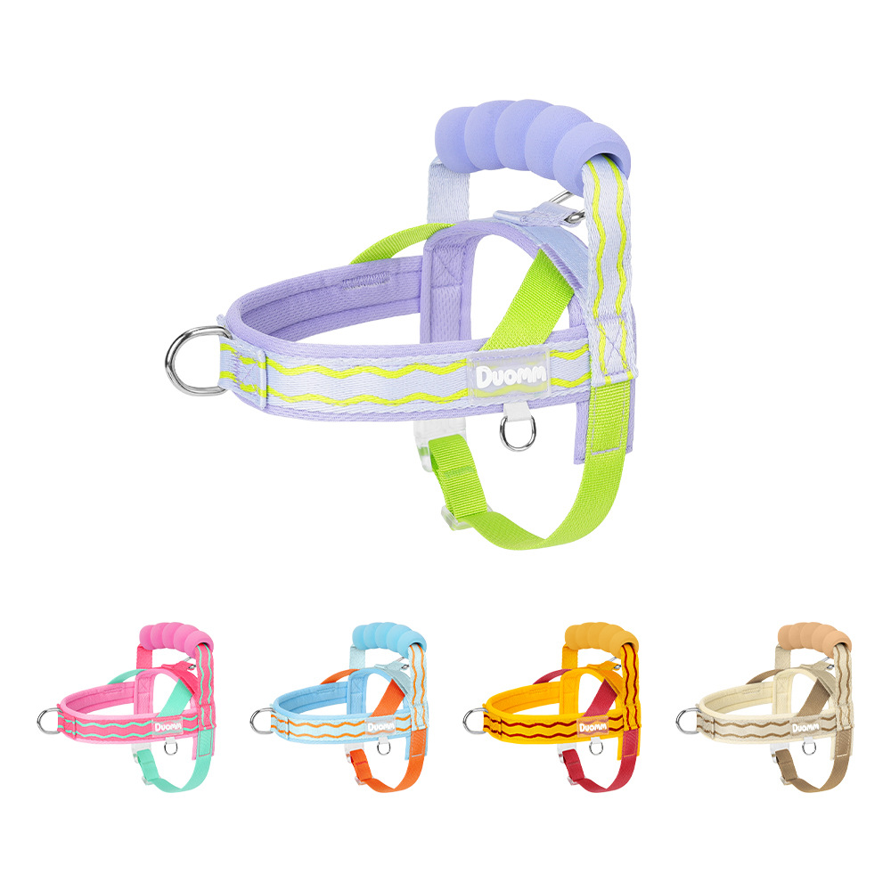 T-Shaped Dog Leash Quick Wear Teddy Breathable Pet Chest Harness for Small to Medium Sized Dogs Summer Dog Walking Harness_voghion.com