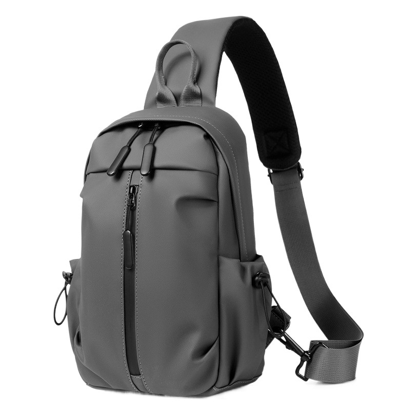 Men's Chest Bag, Multifunctional Travel Shoulder Bag, Fashionable Cross-Border Chest Bag, Men's Large-Capacity Leather Casual Crossbody Bag