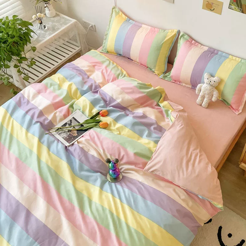 Bed Linen Set, Student/internet-celebrity Style, 3–4 Piece, Multiple Patterns, 1.2–2.4 m