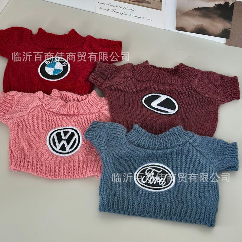 泰迪熊公仔车标衣服小熊毛衣棉花娃娃玩偶替换服装套装玩具配件|undefined