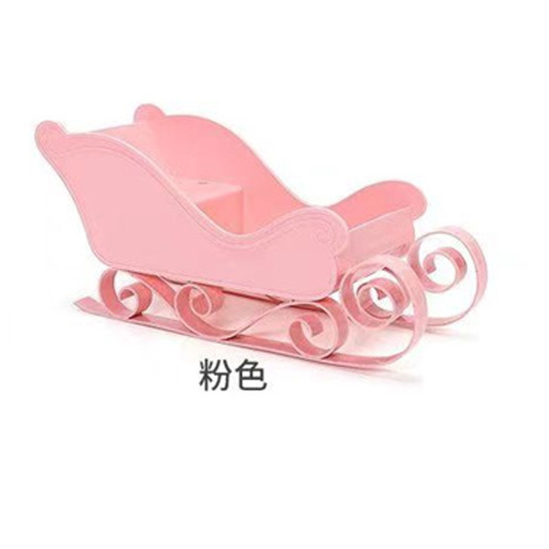 Trineo de Navidad transfronterizo decoración de trineo de plástico trineo de Navidad mini accesorios de trineo al por mayor