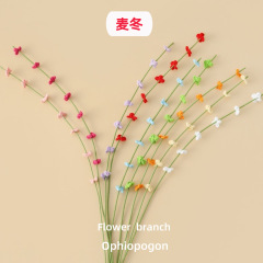 韓国の手作りの花芸の花束と葉の麦の冬の花の枝の長い枝の節の高昇の良い寓意の夜市は露店を出します。