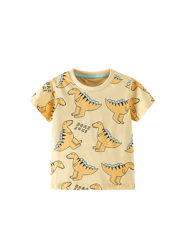Malwee transfronterizo primavera y verano nuevos productos camisetas de niños suaves transpirables cuello redondo chaqueta de diseño minimalista chaqueta de moda para niños