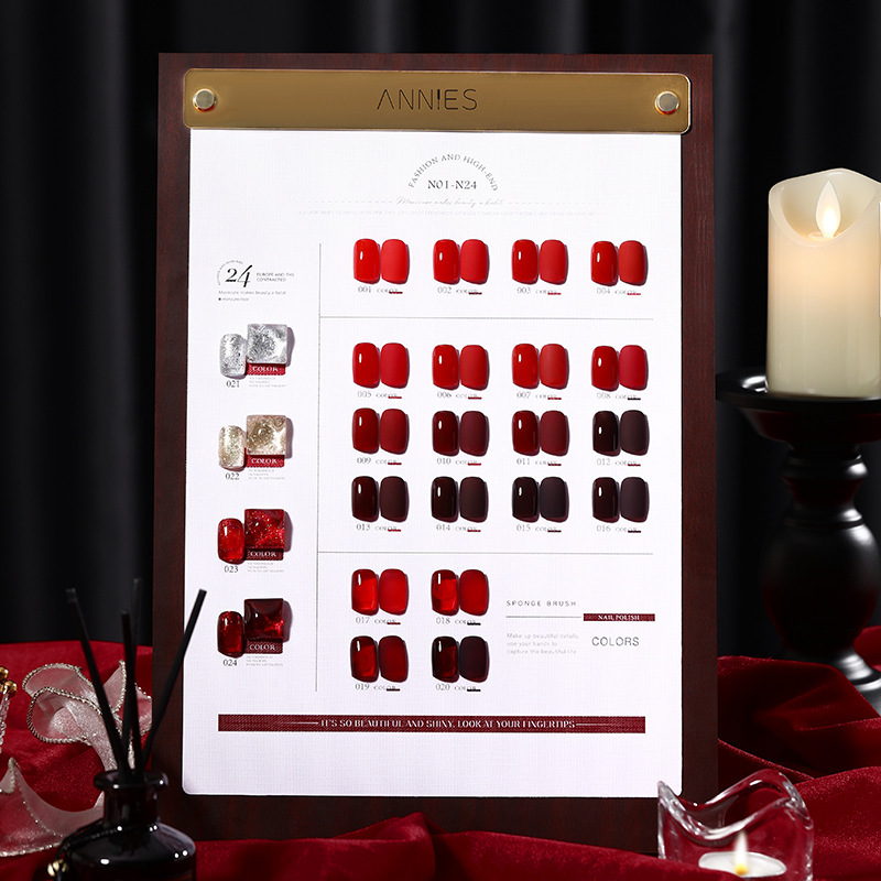 Esmalte de Uñas en Gel Serie Roja, Éxito de Ventas Otoño-Invierno 2025, Nuevo Estilo, Blanco Brillante, Rojo Vino, Caramelo, Cereza