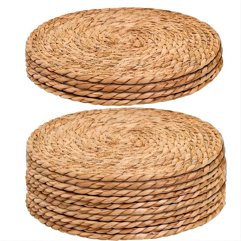 Transfronterizo amazónica casera tejida a mano resistente a quemaduras japonesas esteras de piel de maíz esteras de mesa esteras de aislamiento térmico esteras de platos