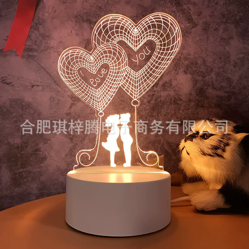Ins Creative warm soft light bedside Creative Night Light Decoration Music Ack Lights 3D Night Light Wholesale