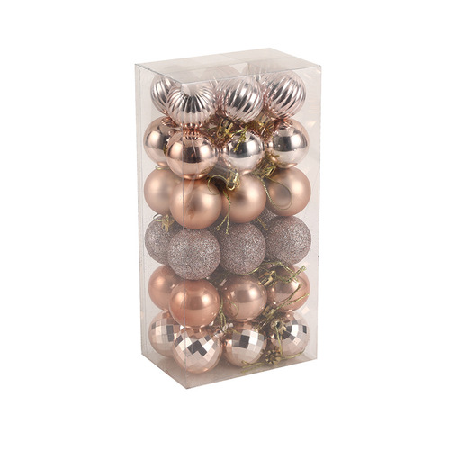 Amazon 36 Christmas ball set, 4cm Christmas decorations, Christmas tree decoration balls, special-shaped balls