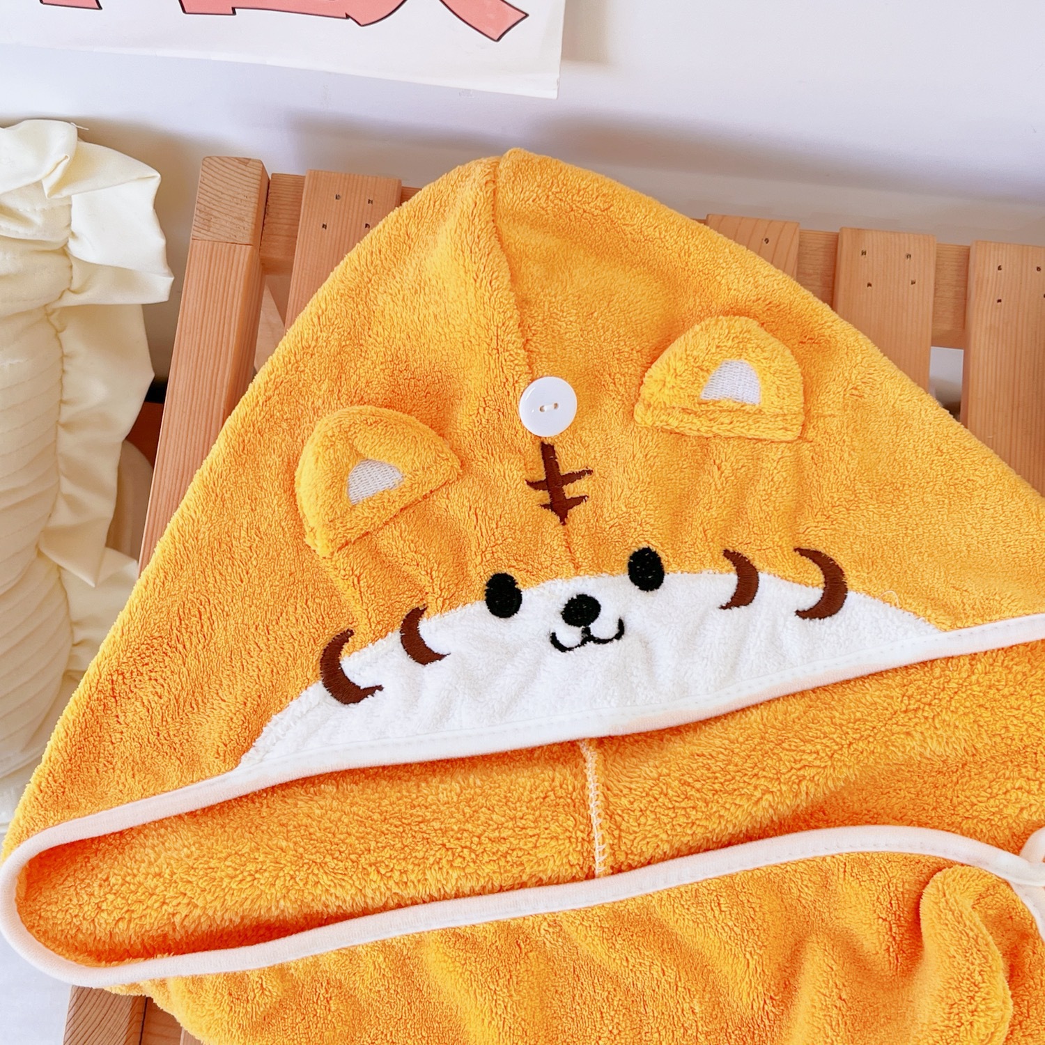 Cute Tiger Pattern Quick-drying Towel Shower Cap display picture 4