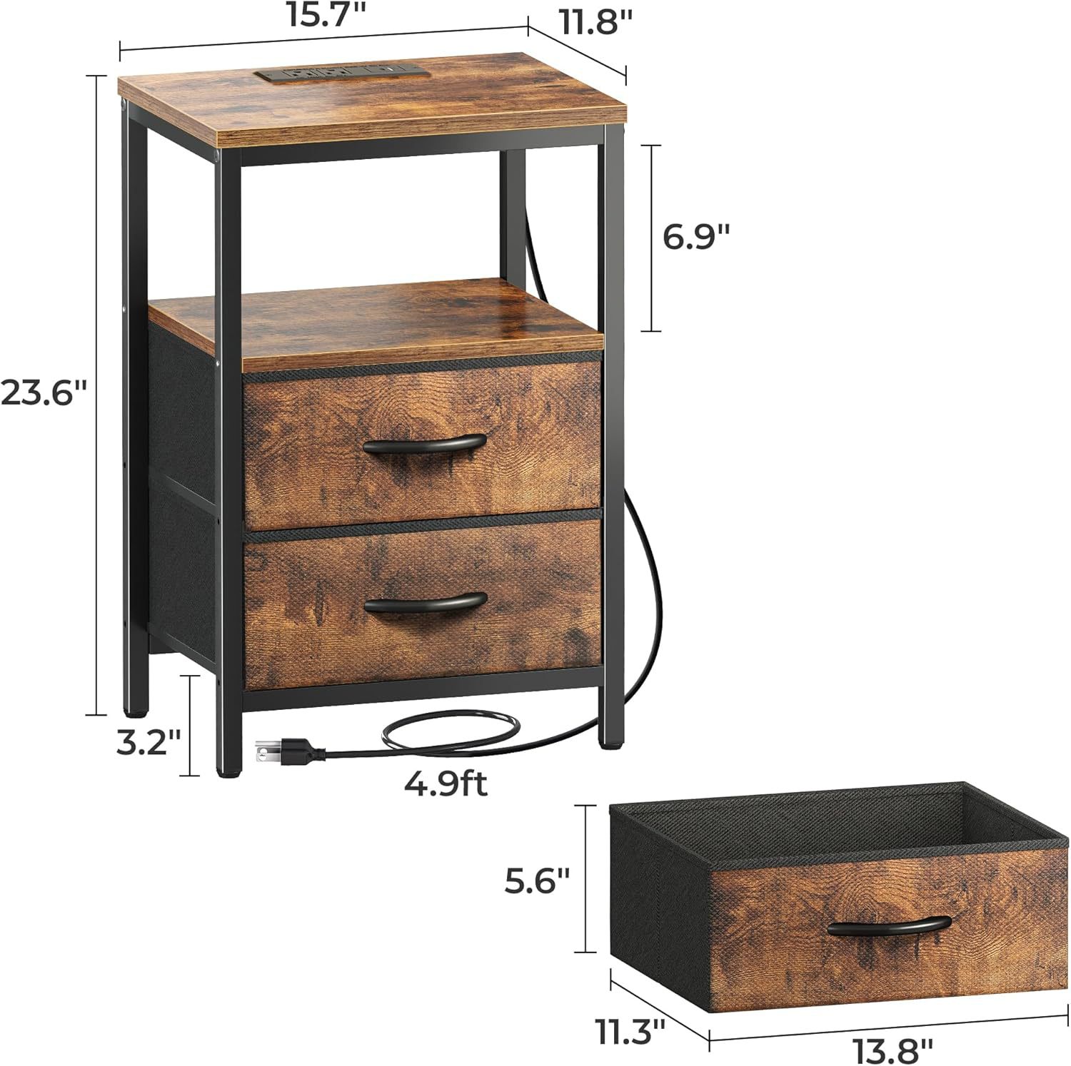 Mesa de té transfronteriza mesa lateral pequeña oficina sala de estar dormitorio mesa de baño estante de madera de hierro esquina