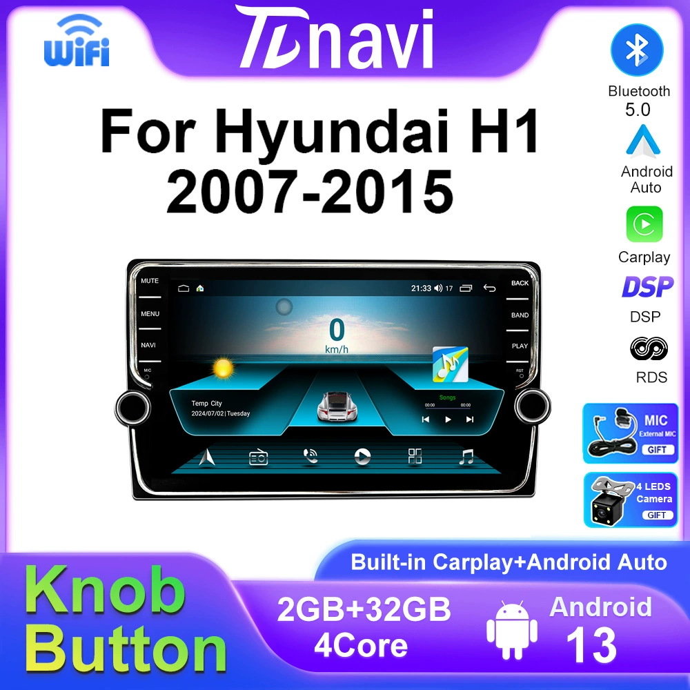 Кросс‑бордеры предназначены для Hyundai H1 2007-2015 Android большой экран ручная машина CarPlay навигатор