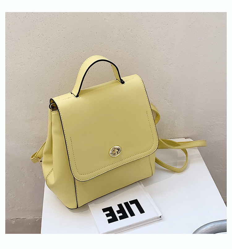 Wholesale Hit Color Lock Texture Fashion Portable Backpack display picture 66