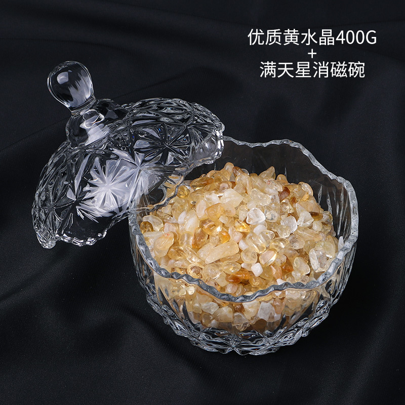 Chất lượng cao Citrine 400G gypsophila khử từ bát