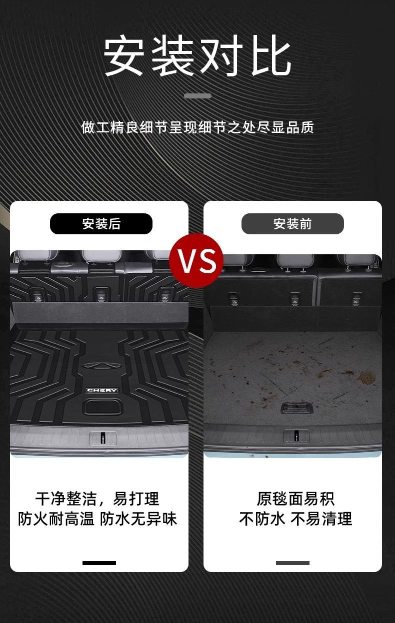 Applicable to Ruihu 9 Trunk Mat TPE Encloses Seven Seats 23 Trunk Mat Chery Durable 2023 Decorative Interior