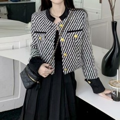 韩版千金小香风外套女小个子2025春秋季时尚小立领显高上衣女外套