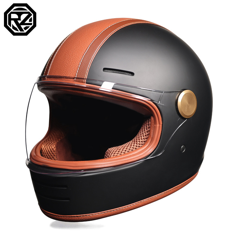 Orz vintage 3c crucero casco de motocicleta casco completo para hombres y mujeres crucero de verano cuatro estaciones coche eléctrico casco de seguridad