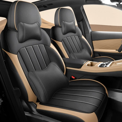 Modelə uyğun (Original) oturacaq örtükləri: Cover Discovery Cushion Pilot - black-brown-deluxe-edition-five-seater-dedicated-to-starhip-7-all-inclusive-front-row-half-pack-in-rear-row