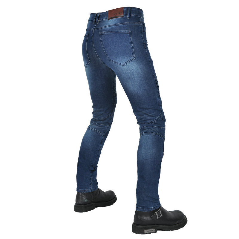Volero motocicleta jeans hombres retro SLIM-Fit lavado motocicleta montar pantalones kaudura resistente al desgaste-resistente