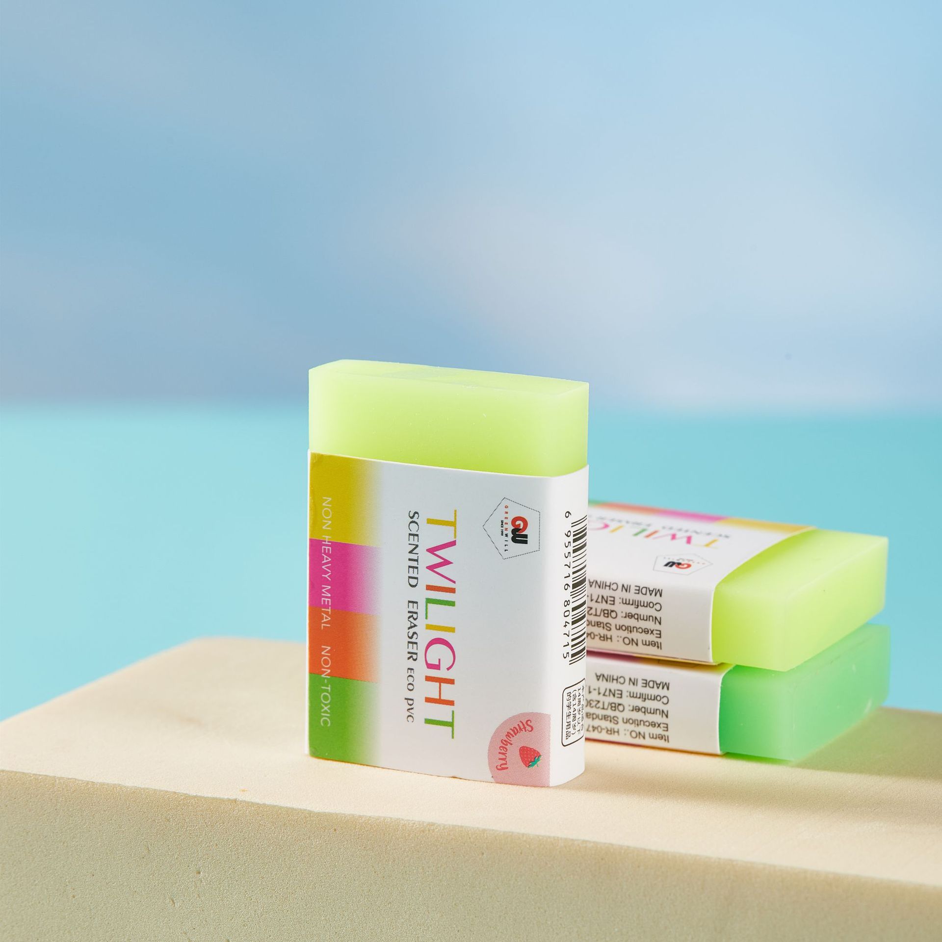 PVC translúcido borracha color caramelo artículos de papelería regalo borracha fábrica de borracha