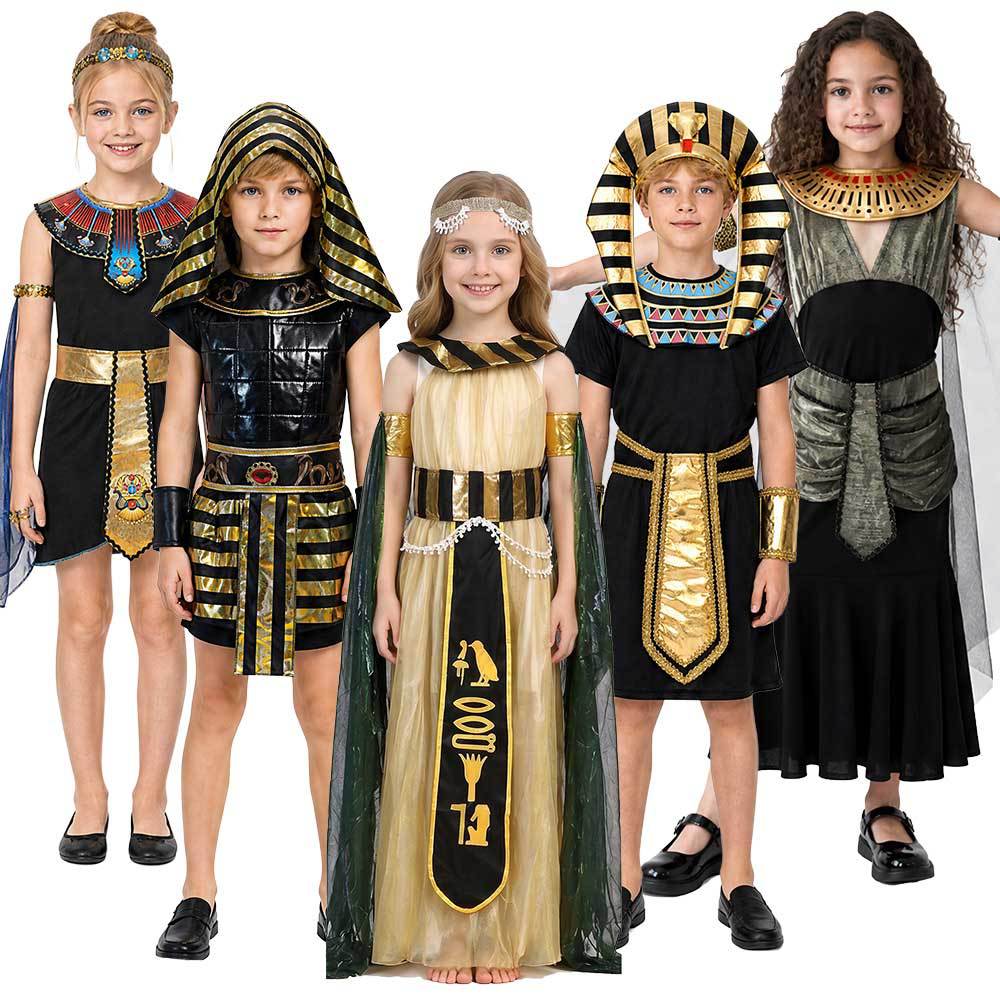 Halloween Egyptian Pharaoh cos clothes for boys and girls party…