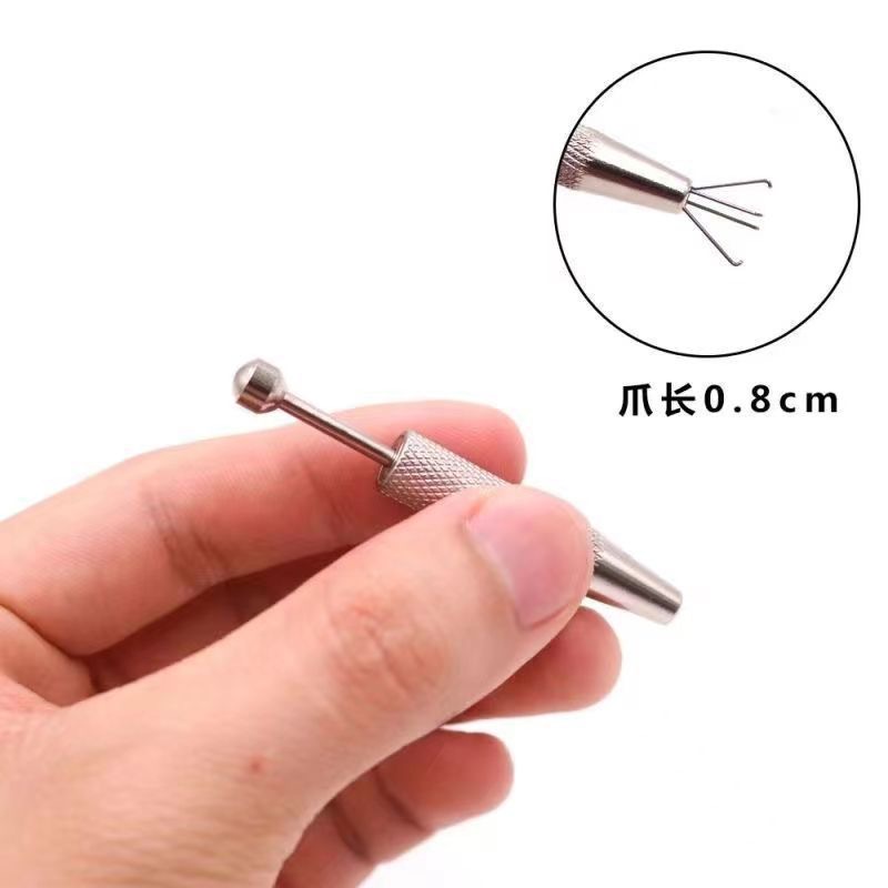 다이아몬드 고정 도구를 착용 한 4 발톱 클립 천공 보석 클로 느슨한 구슬 보조 스크류 볼 그래버