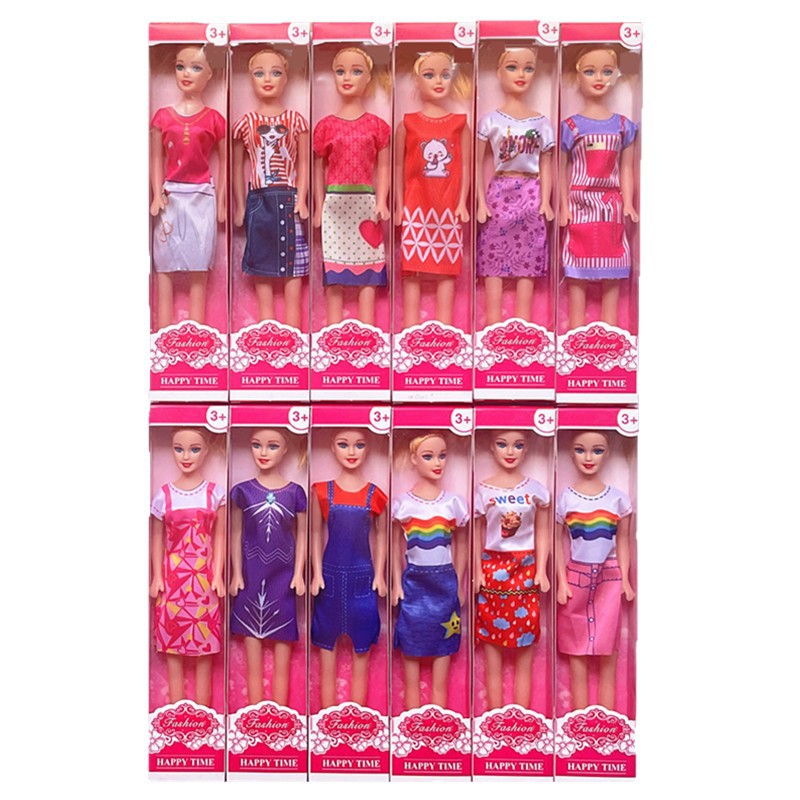 Muñeca Barbie de bricolaje al por mayor, embalaje individual, caja de regalo de puesto de juguete para niña, premio 1 yuanes, exportación transfronteriza