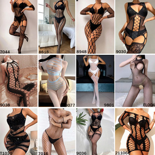 Open-end free sexy pajamas passion underwear flirting temptation uniform midnight charm sexy combination suit