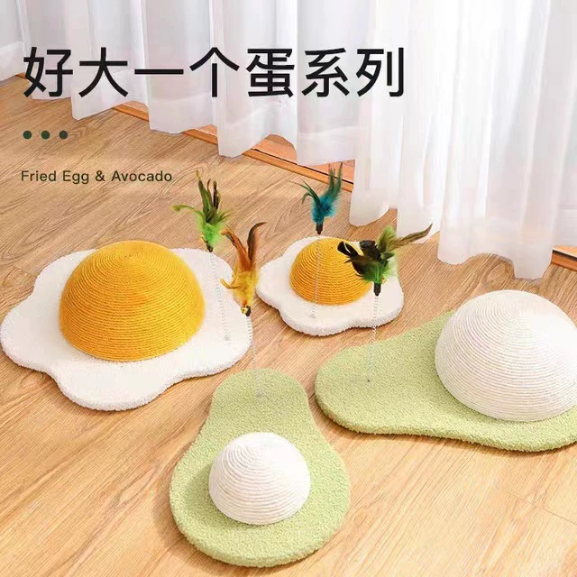 Кошачья скретч-доска яичный желток авокадо круглый шлифовальный шарик с когтями вертикальный сизаль износостойкий без перхоти кошачья рама для лазанья игрушка для кошек