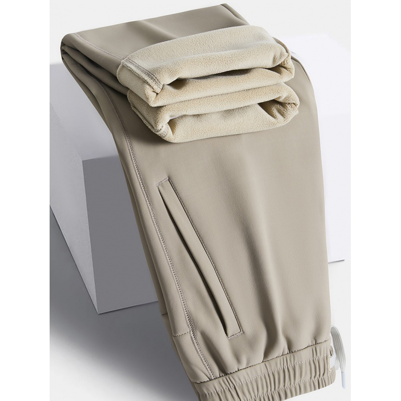 Pantalones al aire libre para hombres rectos pantalones de invierno ocio calentamiento transpirable infrarrojo lejano calentamiento pantalones deportivos de lana