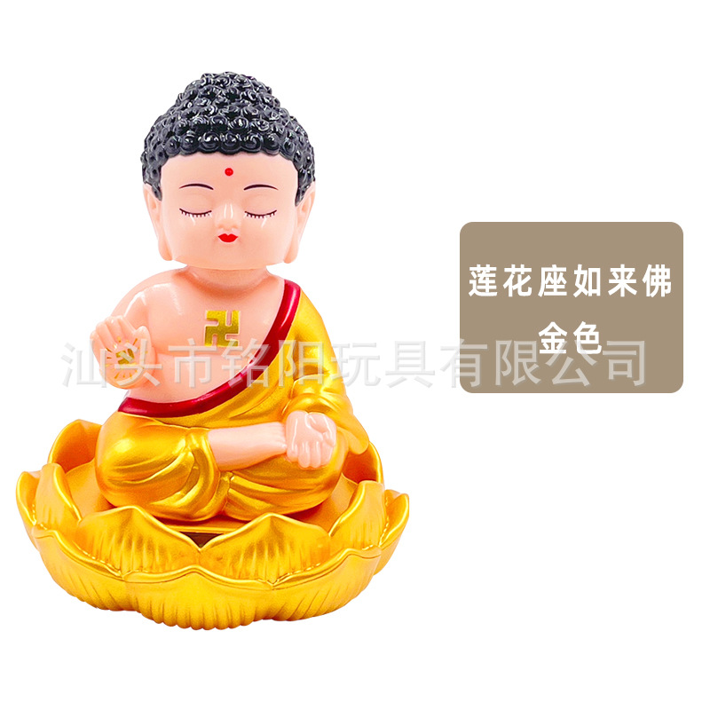 Celebridad en línea solar nacional de moda muñeca coche decoración transfronteriza coche creativo Maitreya Buda decoración de oficina al por mayor