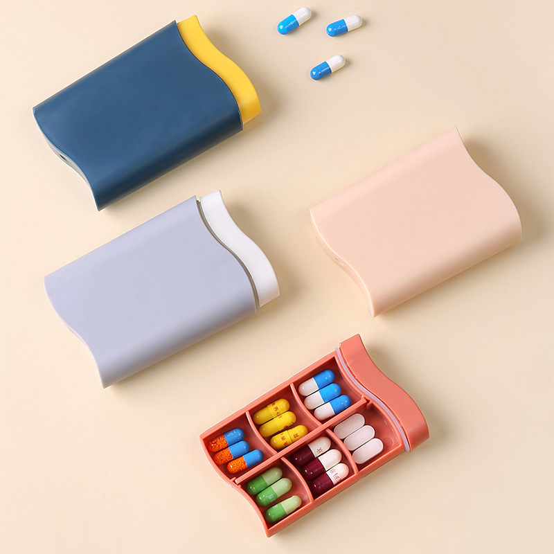 Portable mini -pill box travel for one week of medicine household…
