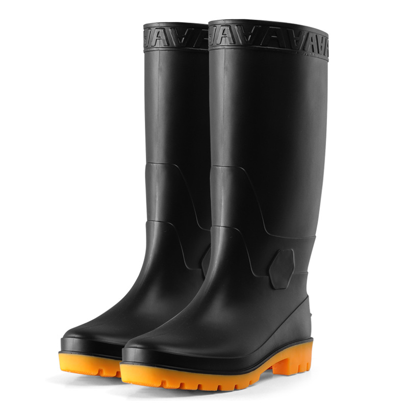 Botas de lluvia para hombre de caña alta y suela gruesa, antideslizantes, para cocina y trabajo, suministro al por mayor image 7