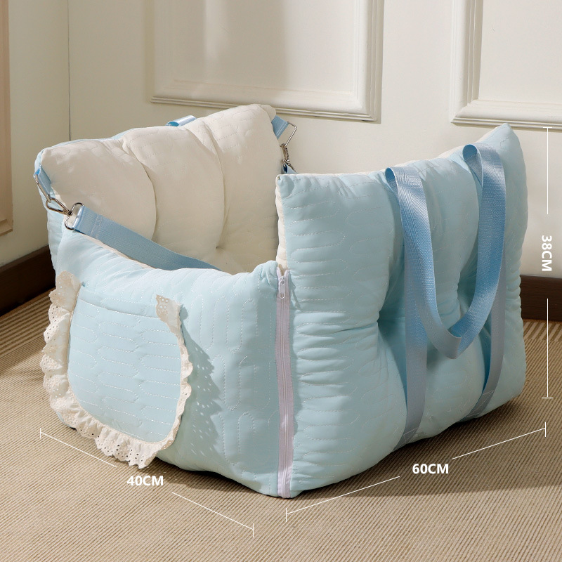 Almohadilla para mascotas de coche de seda de hielo caliente de verano, nido de coche, asiento de coche para perro, alfombra para coche, nido de gato