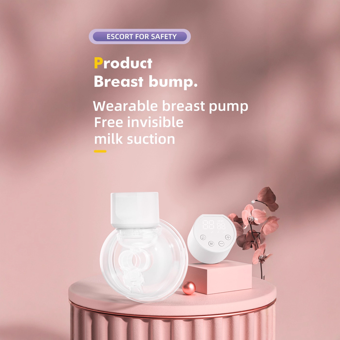 Wearable Electric Breast Pump, Portable Hands-Free Breast Milk Collection Device, Postpartum Breast Milk Dual Suction, Large Suction Power, Automatic