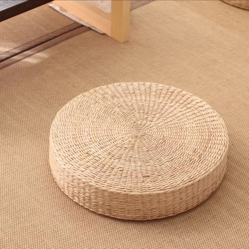礼拝マット、厚手のわら布団クッション、瞑想マット、瞑想クッション、仏礼拝マット、丸型日本製畳マット|undefined