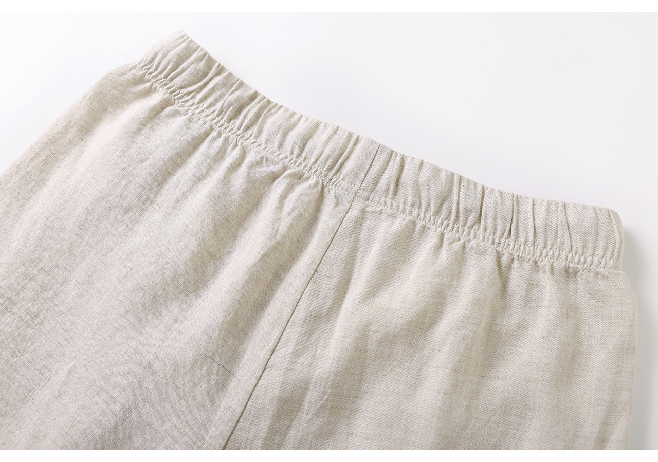 Quần culottes nữ ống rộng dáng suông vải tơ tằm pha linen chống nhăn mùa hè — Màu sắc chi tiết 30