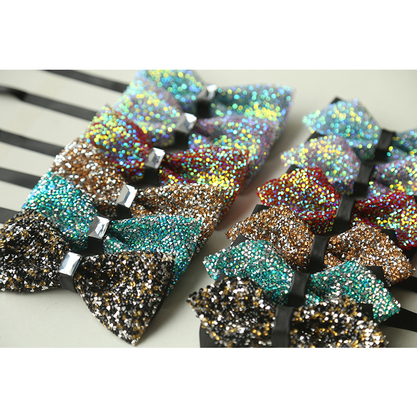 唯简2007男领结水晶水钻满天星水钻领 宴会夜店闪钻结婚新郎煲呔