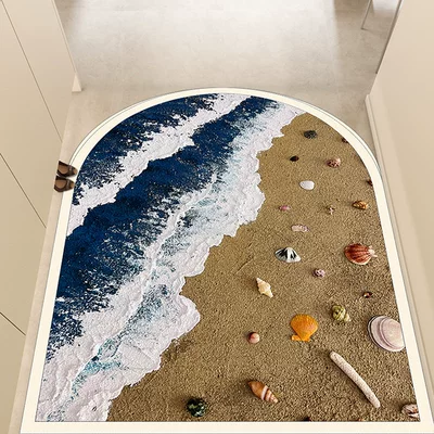 Avtomobil döşəmə paspasları — home use, cuttable leather mat - beach-party-arch-3050cmleather