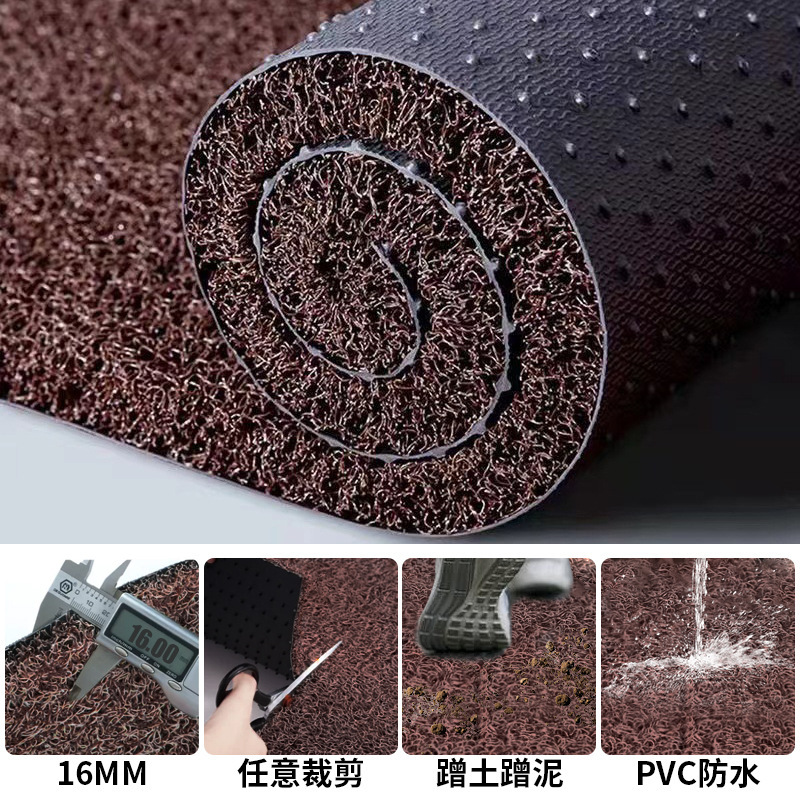 卸売PVCネイル底糸巻きマット、厚手糸巻き、カット可能、車用フロアマット、商業用、ショッピングモール、ホテル用滑り止めマット|undefined