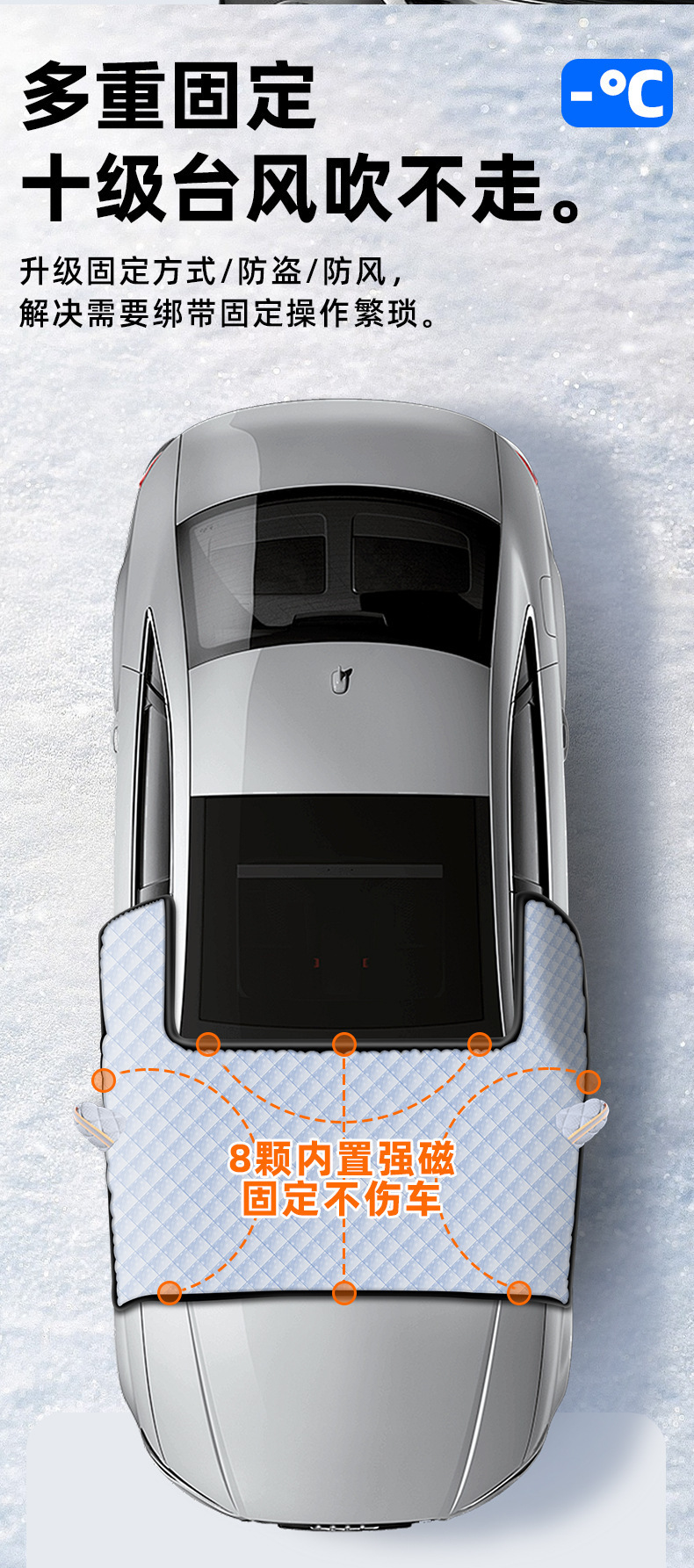 Car Snow Shield, Front Windshield, Snow Cover, Anti-Frost, Front Side Window, Winter Supplies, Exterior Car Cover, Sunshade