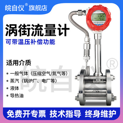 LUGB intelligence Vortex Flowmeter steam Compressed air Natural gas Nitrogen Ammonia DN25/50 Gas flow