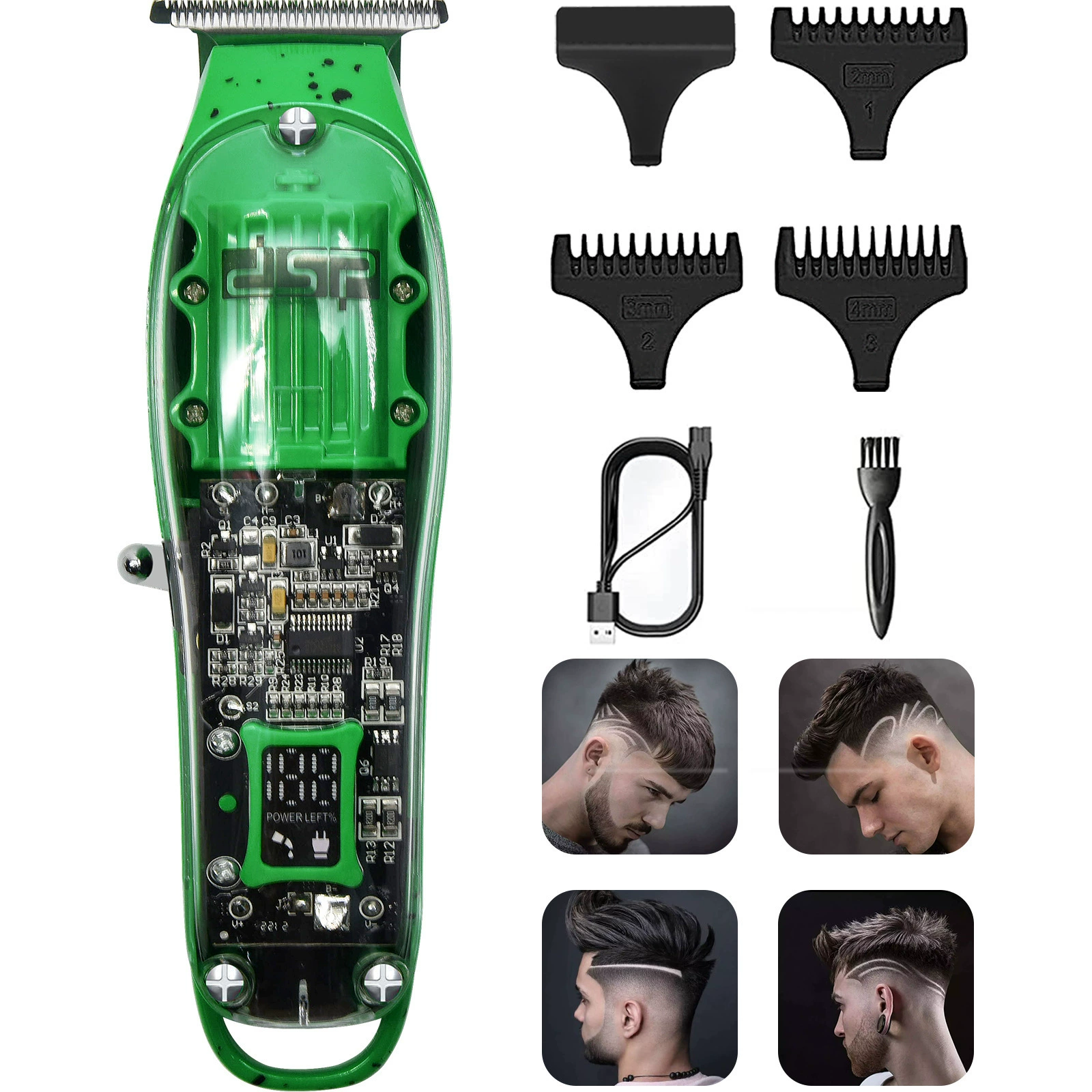 Rechargeable electric hair clipper with usb charger, generating electricity