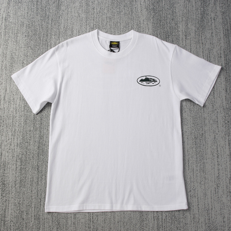 欧米のニッチなトレンドブランド、タイマー柄プリントが人気の万能半袖Tシャツ、夏らしいゆったりとしたカジュアルな半袖|undefined