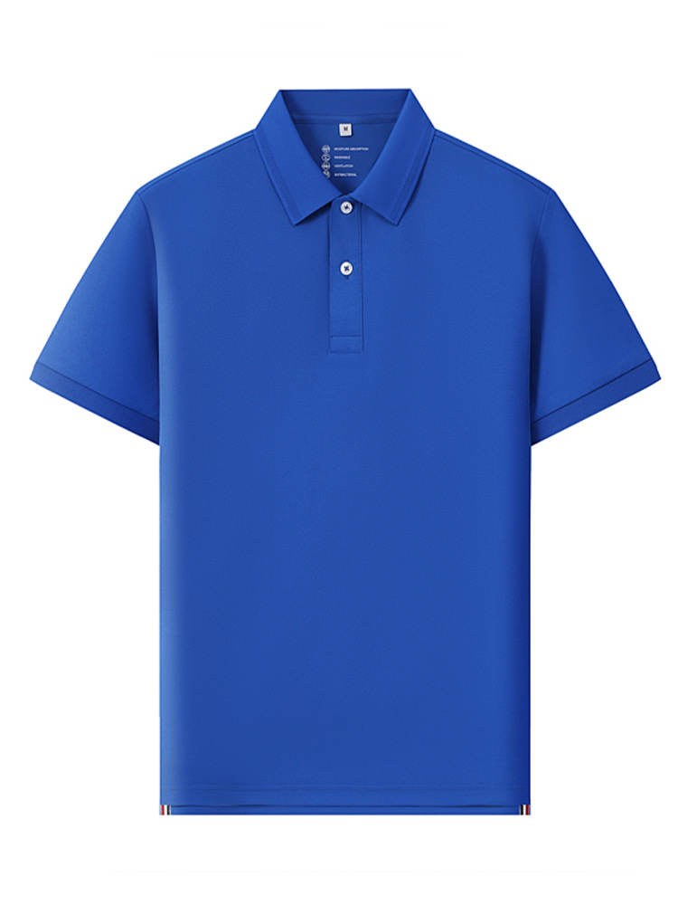 50D Cool Sona Color sólido Polo de hombre Ropa de trabajo corporativa de verano para mujer Manga corta con cuentas antiarrugas personalizada