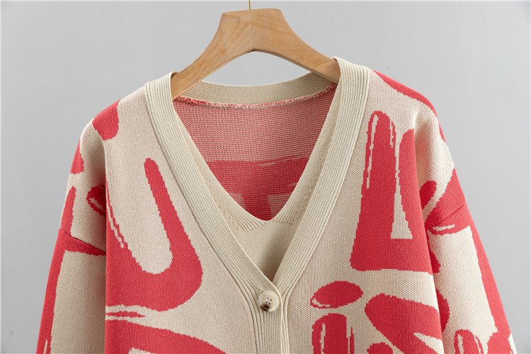 Abbigliamento da donna Moda Casual Abiti per donna Primavera e autunno Lettera Giacca gilet in maglia larga Pantaloni attillati Abito a tre pezzi_voghion.com